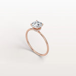1CT Round Lab Grown Diamond Double Hidden Halo Ring - Rings