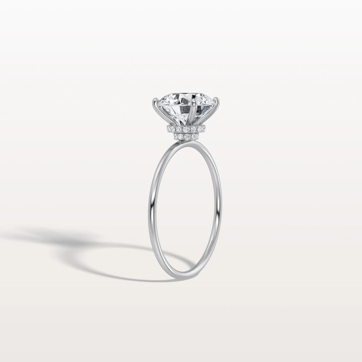2CT Round Lab Grown Diamond Double Hidden Halo Ring - Rings