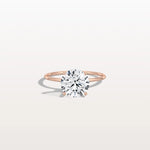 2CT Round Lab Grown Diamond Double Hidden Halo Ring - Rings