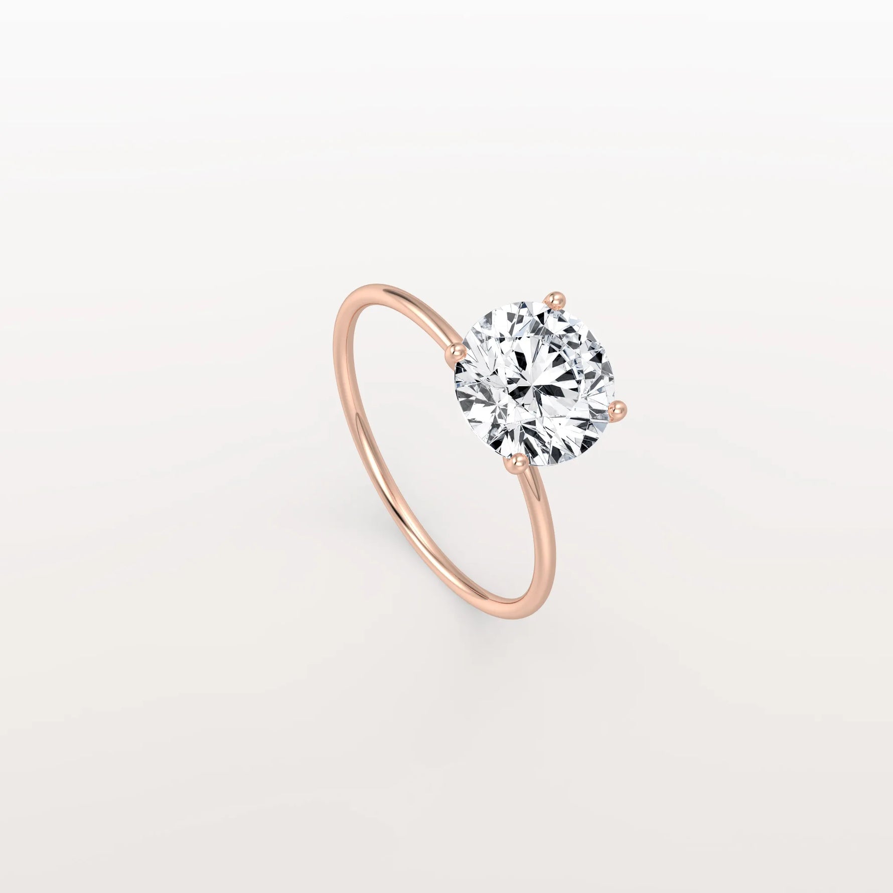 2CT Round Lab Grown Diamond Double Hidden Halo Ring - Rings