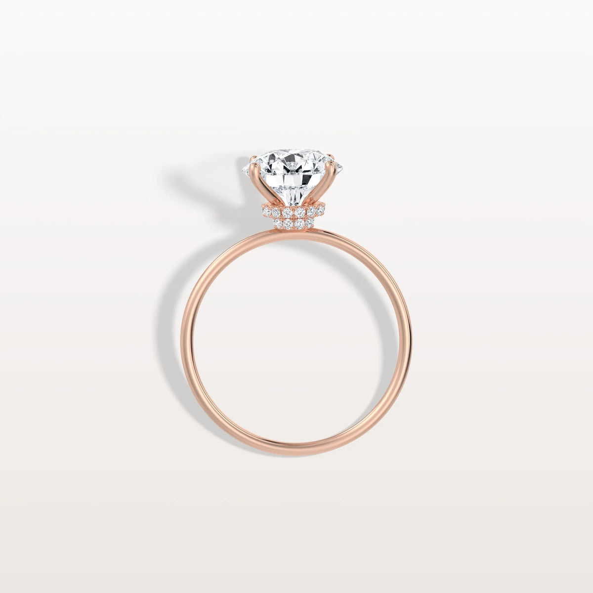 2CT Round Lab Grown Diamond Double Hidden Halo Ring - Rings