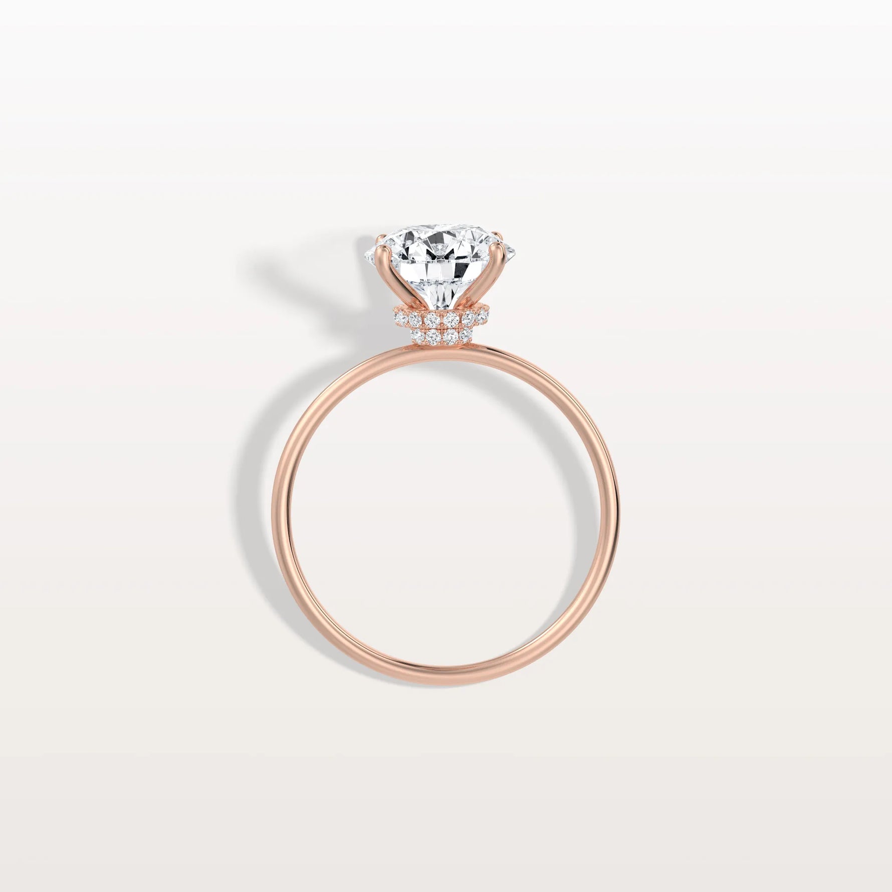 2CT Round Lab Grown Diamond Double Hidden Halo Ring - Rings