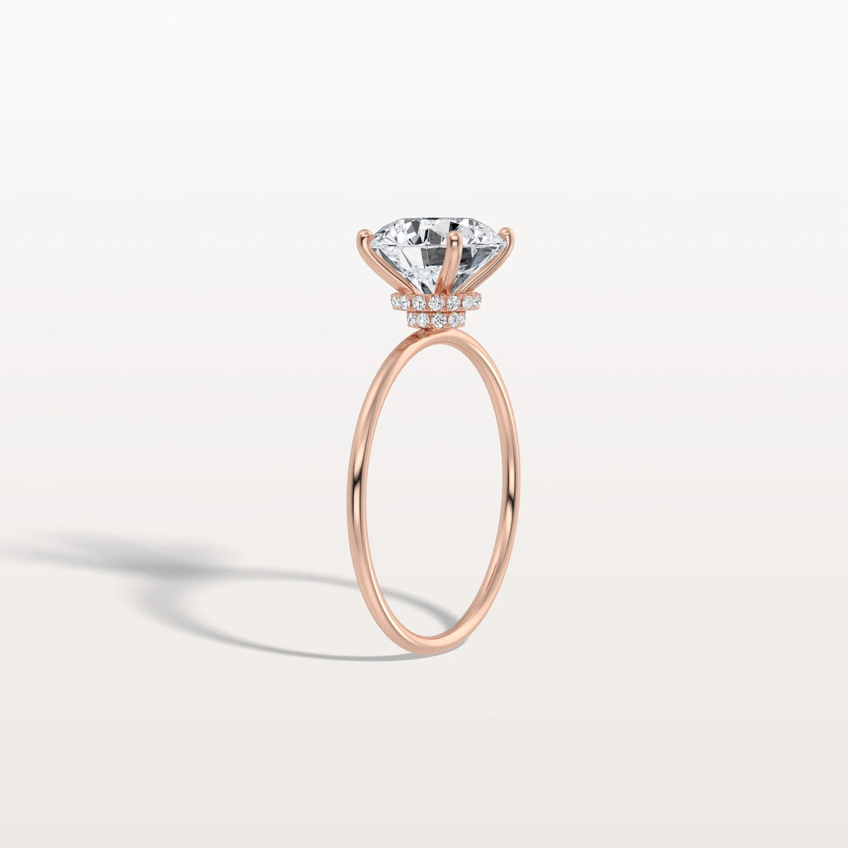 2CT Round Lab Grown Diamond Double Hidden Halo Ring - Rings
