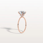 2CT Round Lab Grown Diamond Double Hidden Halo Ring - Rings