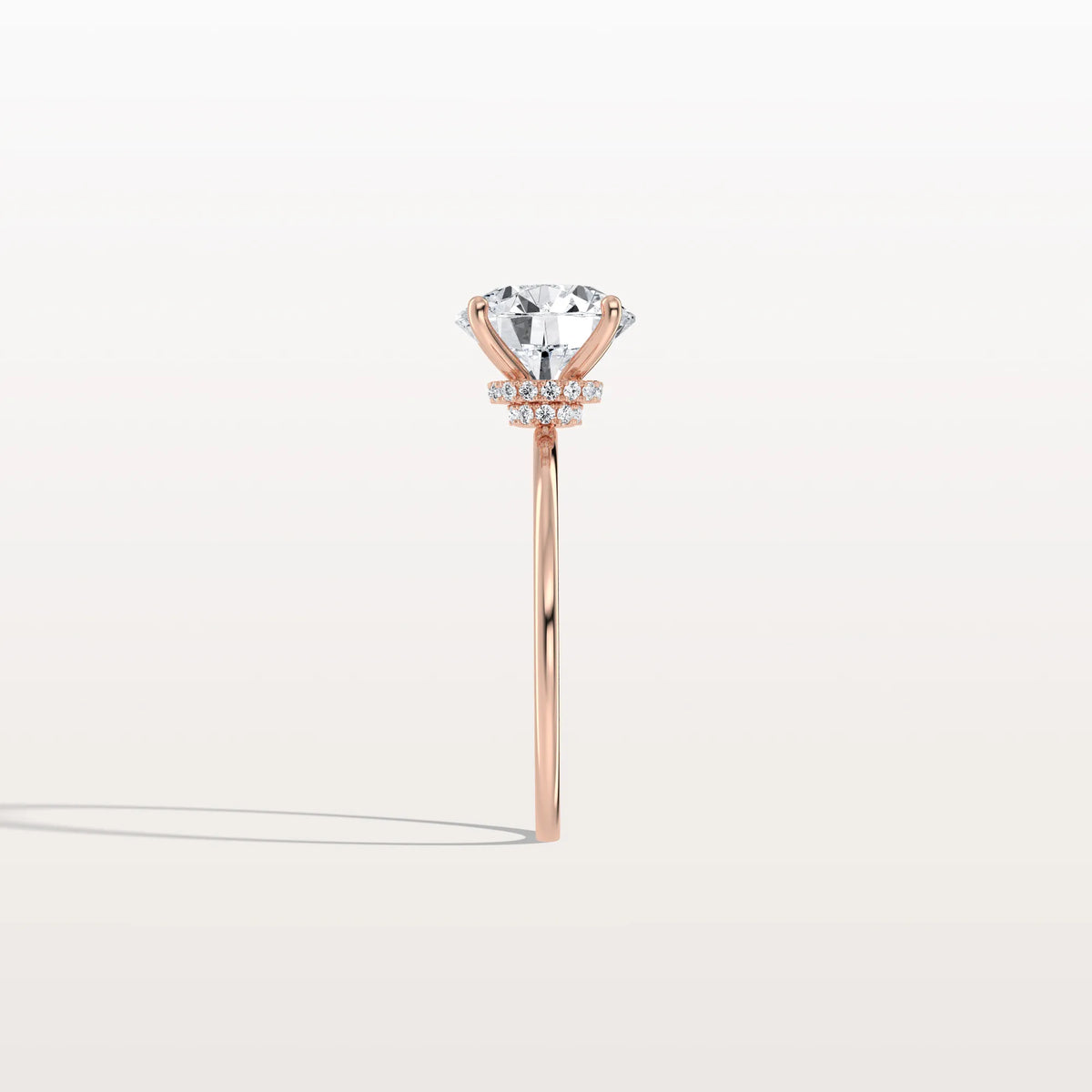 2CT Round Lab Grown Diamond Double Hidden Halo Ring - Rings