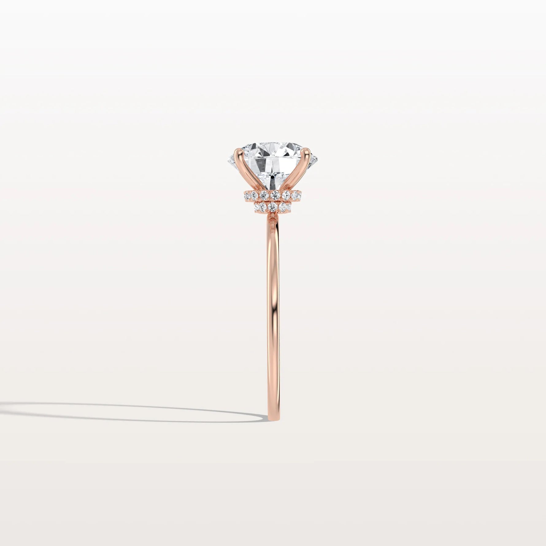 2CT Round Lab Grown Diamond Double Hidden Halo Ring - Rings