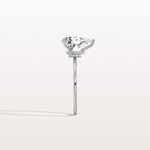 Double Hidden Halo Promise Ring with 2CT Pear Lab Grown Diamond - Rings