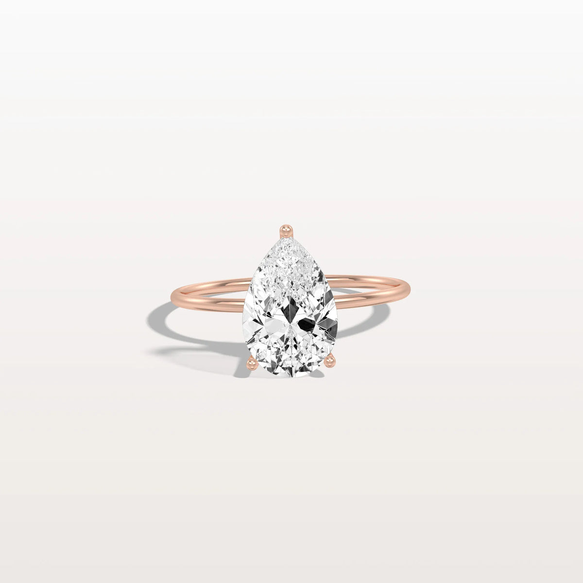 Double Hidden Halo Promise Ring with 2CT Pear Lab Grown Diamond - Rings