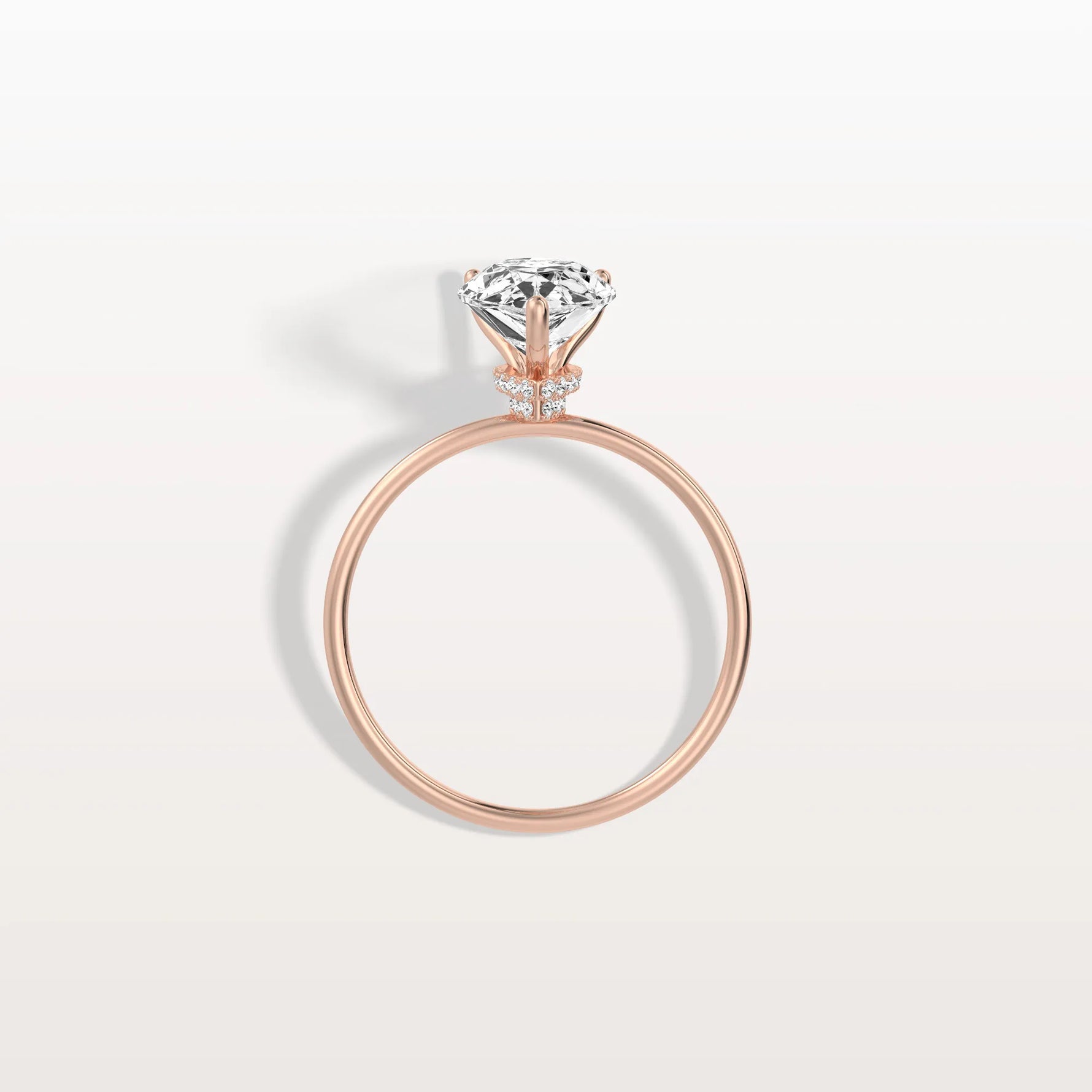 Double Hidden Halo Promise Ring with 2CT Pear Lab Grown Diamond - Rings