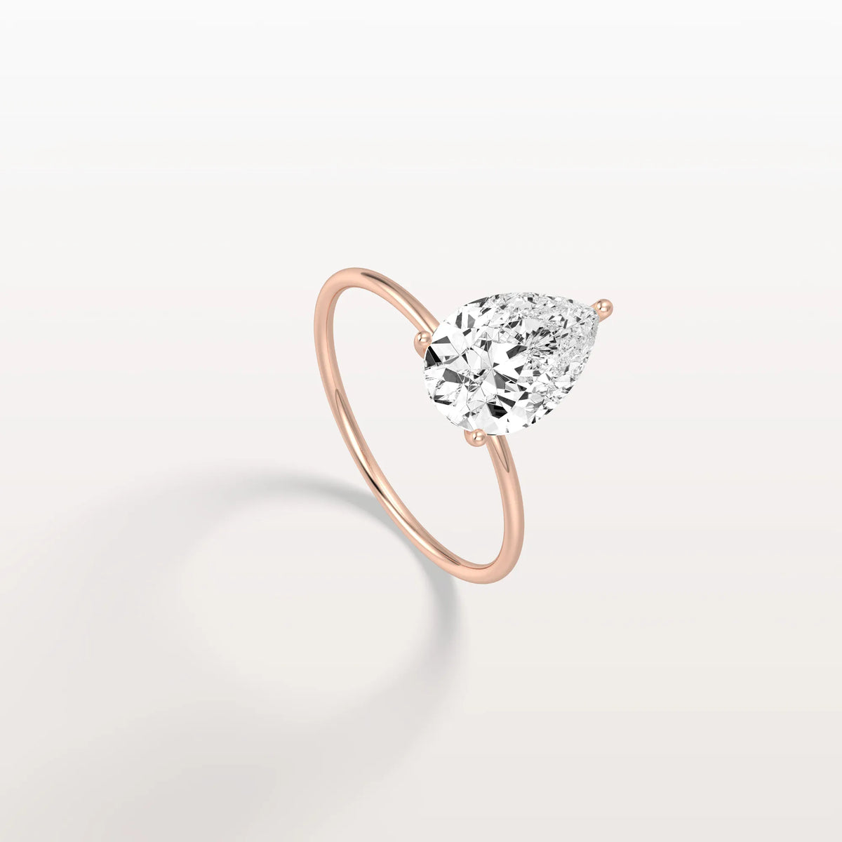Double Hidden Halo Promise Ring with 2CT Pear Lab Grown Diamond - Rings