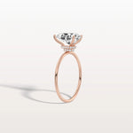 Double Hidden Halo Promise Ring with 2CT Pear Lab Grown Diamond - Rings