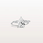 Double Hidden Halo Promise Ring with 2CT Pear Lab Grown Diamond - Rings