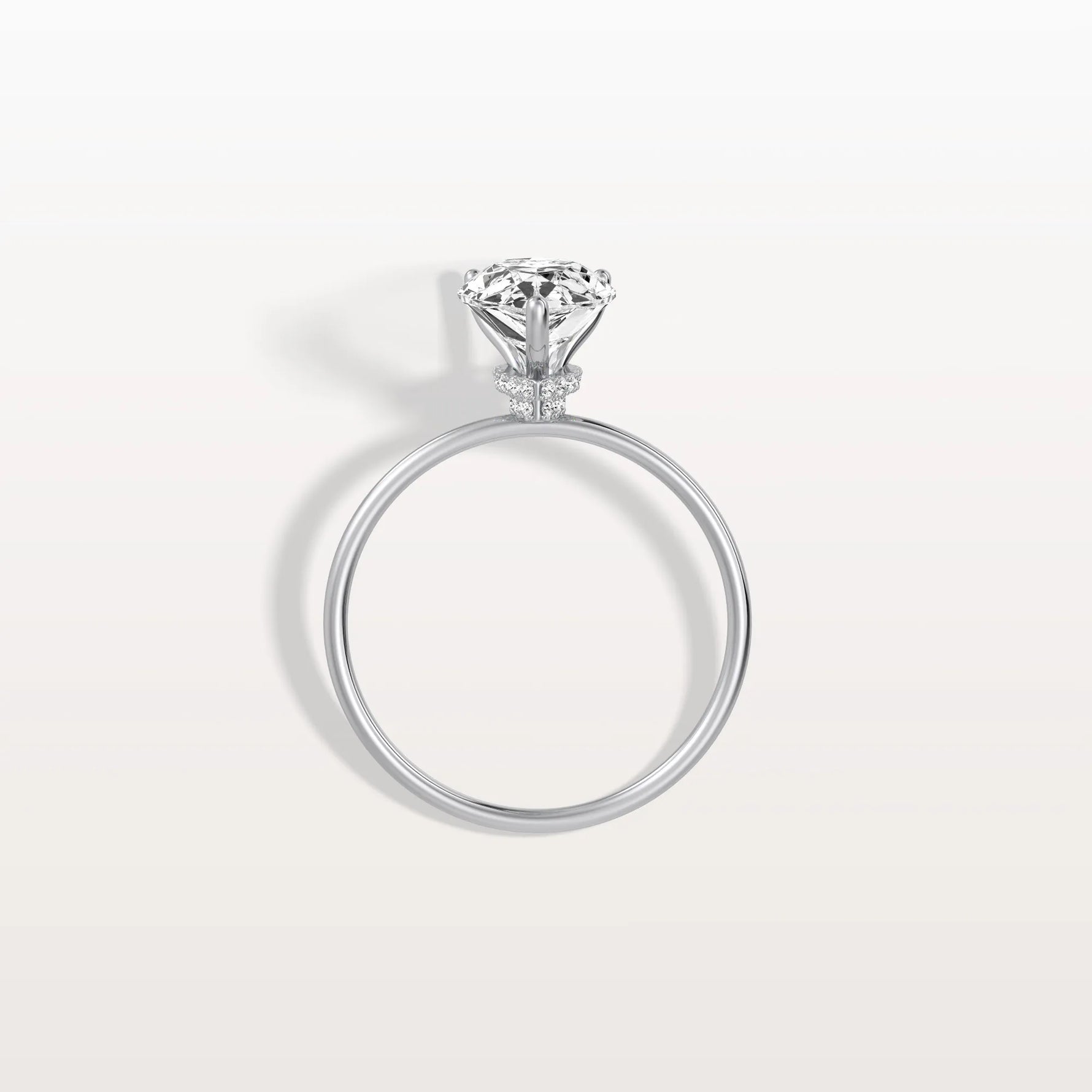Double Hidden Halo Promise Ring with 2CT Pear Lab Grown Diamond - Rings