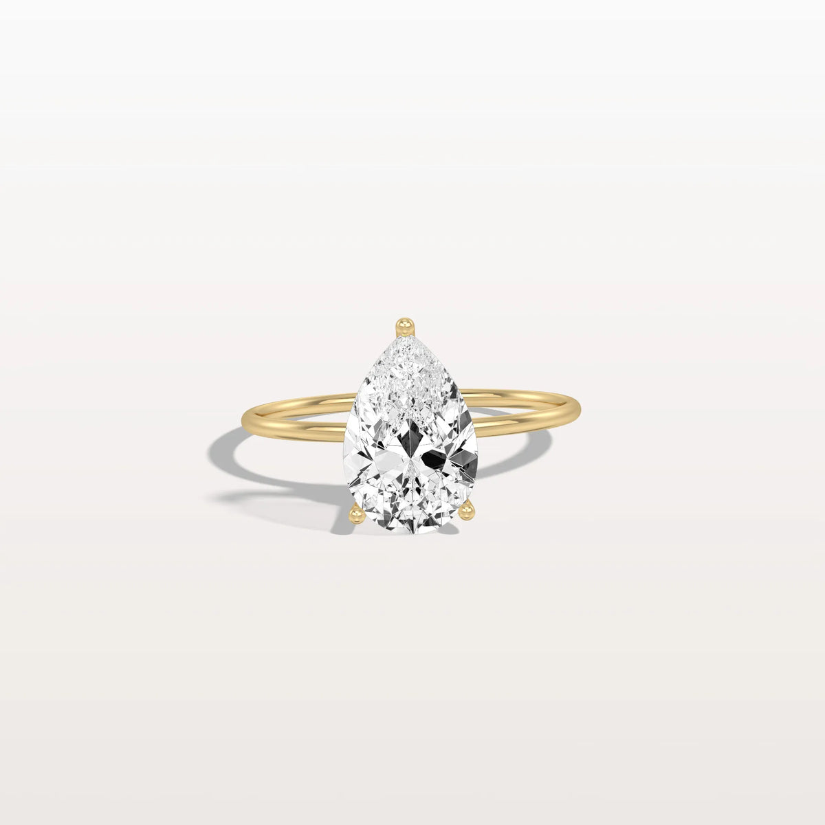 Double Hidden Halo Promise Ring with 2CT Pear Lab Grown Diamond - Rings