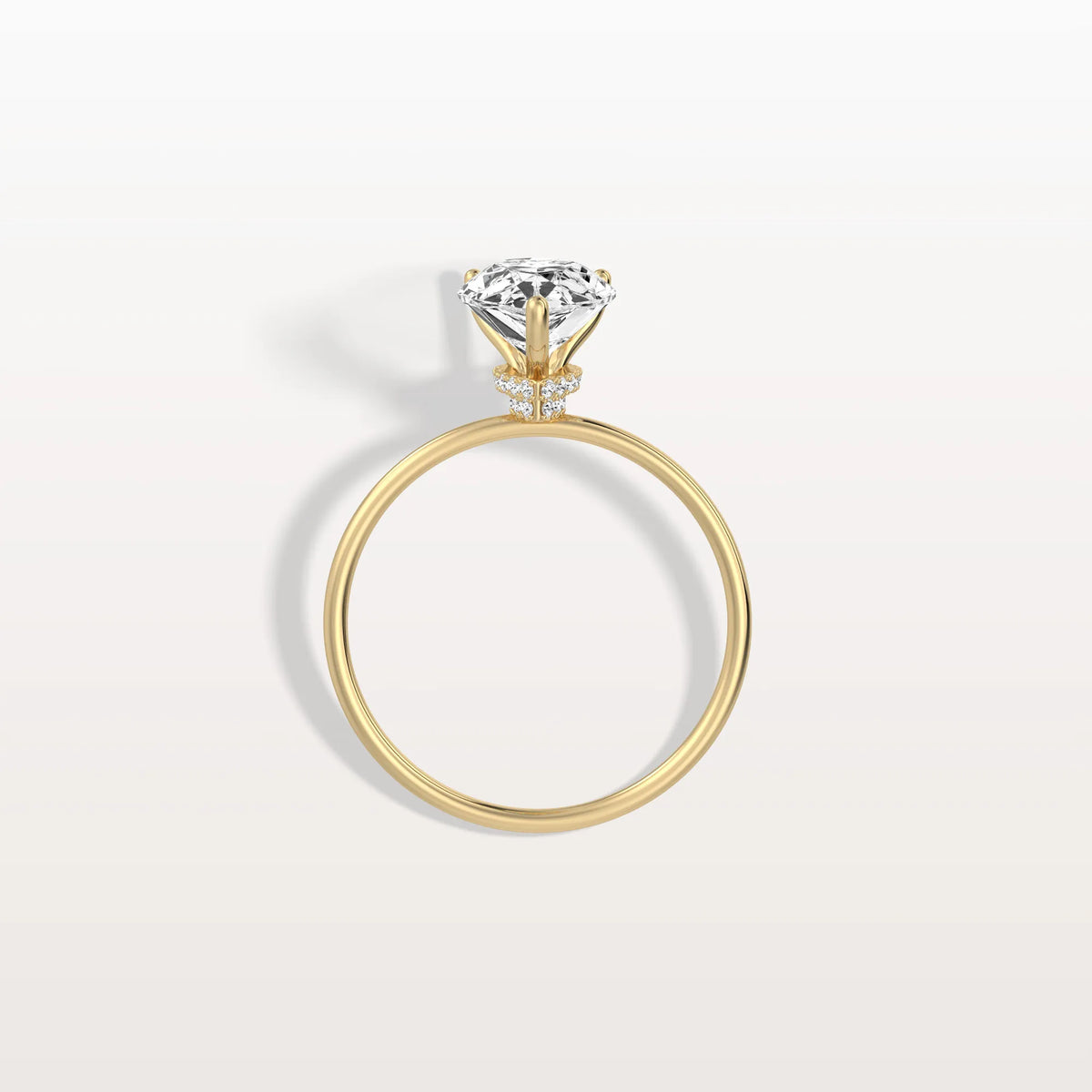 Double Hidden Halo Promise Ring with 2CT Pear Lab Grown Diamond - Rings