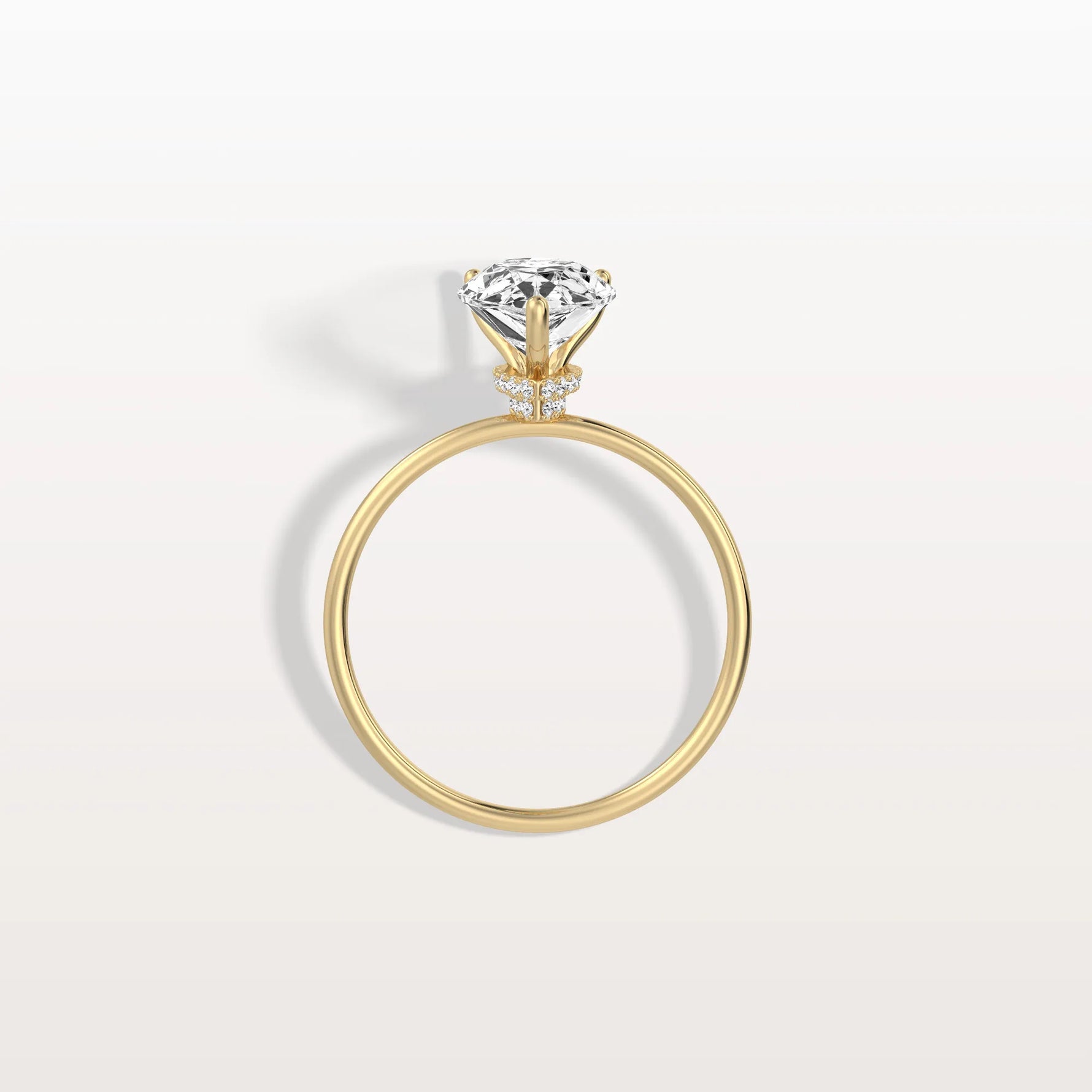 Double Hidden Halo Promise Ring with 2CT Pear Lab Grown Diamond - Rings