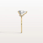 Double Hidden Halo Promise Ring with 2CT Pear Lab Grown Diamond - Rings