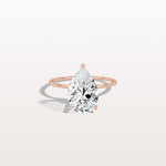 Double Hidden Halo Promise Ring with 3CT Pear Lab Grown Diamond - Rings