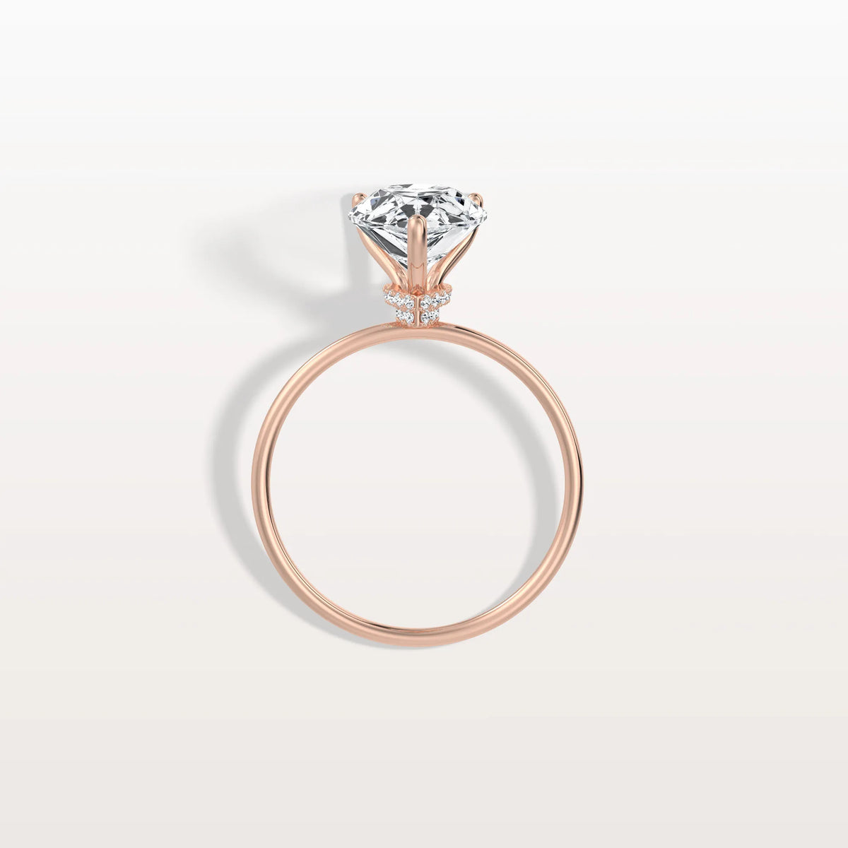 Double Hidden Halo Promise Ring with 3CT Pear Lab Grown Diamond - Rings
