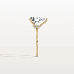 Double Hidden Halo Promise Ring with 3CT Pear Lab Grown Diamond - Rings