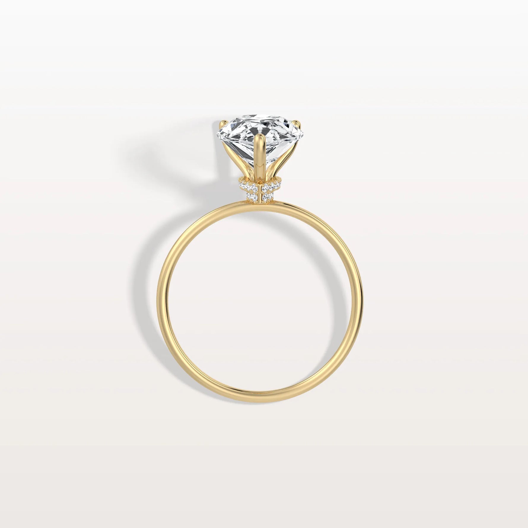 Double Hidden Halo Promise Ring with 3CT Pear Lab Grown Diamond - Rings