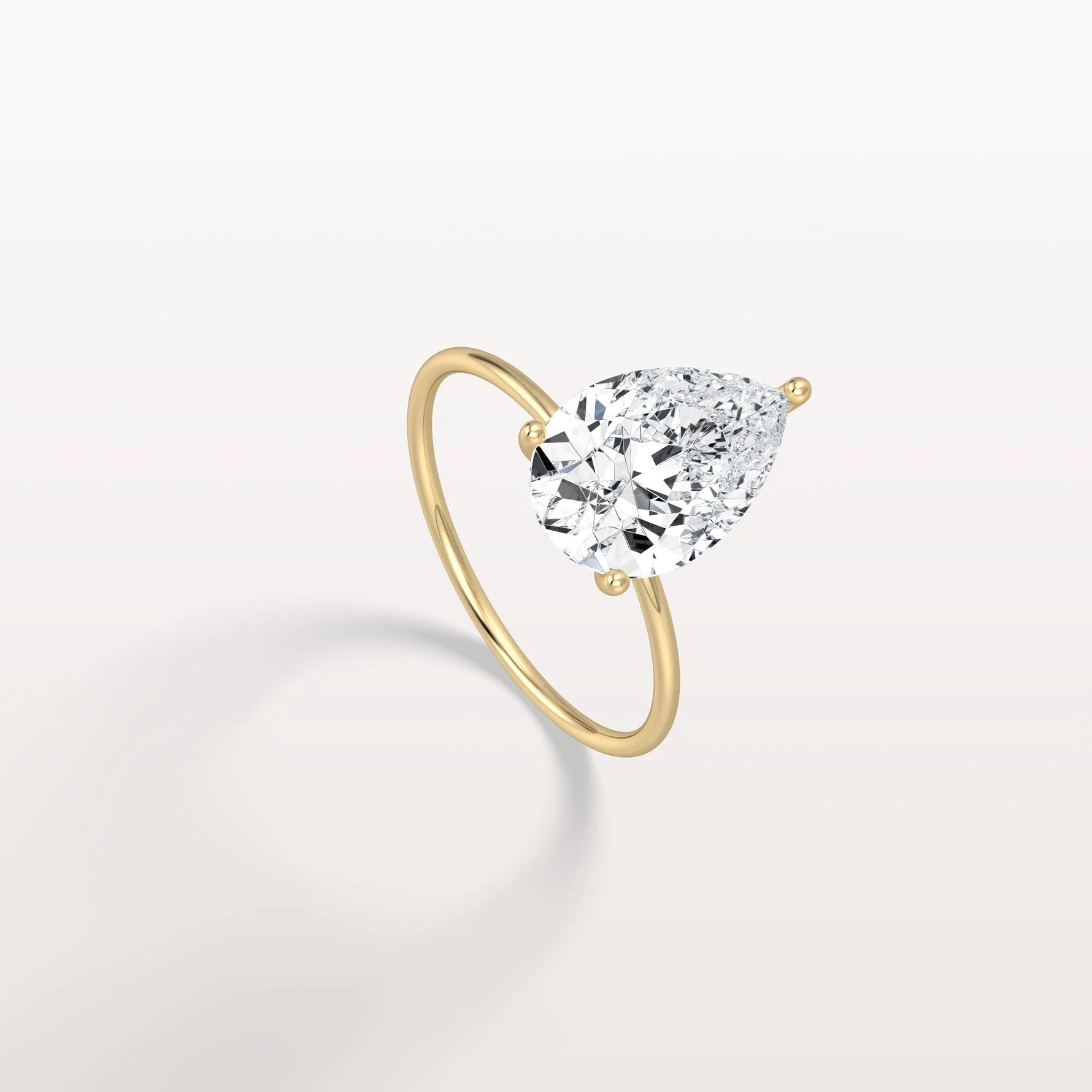 Double Hidden Halo Promise Ring with 3CT Pear Lab Grown Diamond - Rings