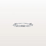 Lab Grown Diamond Stackable Ring in 14K Gold/Platinum - Viper Design - Rings