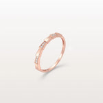 Lab Grown Diamond Stackable Ring in 14K Gold/Platinum - Viper Design - Rings