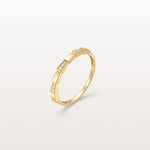 Lab Grown Diamond Stackable Ring in 14K Gold/Platinum - Viper Design - Rings