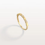 Lab Grown Diamond Stackable Ring in 14K Gold/Platinum - Viper Design - Rings