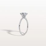 1CT Oval Lab Grown Diamond Hidden Halo Engagement Ring - Rings