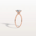 1CT Oval Lab Grown Diamond Hidden Halo Engagement Ring - Rings
