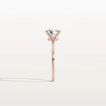 1CT Oval Lab Grown Diamond Hidden Halo Engagement Ring - Rings