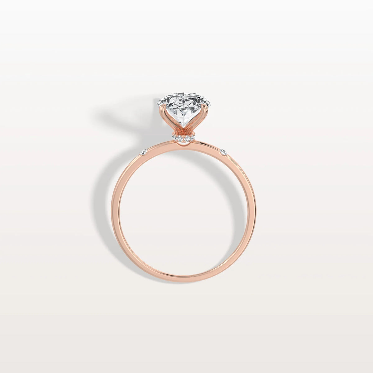 2CT Oval Lab Grown Diamond Hidden Halo Engagement Ring - Rings