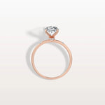 2CT Oval Lab Grown Diamond Hidden Halo Engagement Ring - Rings