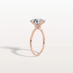 2CT Oval Lab Grown Diamond Hidden Halo Engagement Ring - Rings