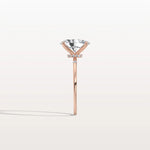 2CT Oval Lab Grown Diamond Hidden Halo Engagement Ring - Rings