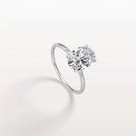 2CT Oval Lab Grown Diamond Hidden Halo Engagement Ring - Rings