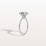 2CT Oval Lab Grown Diamond Hidden Halo Engagement Ring - Rings