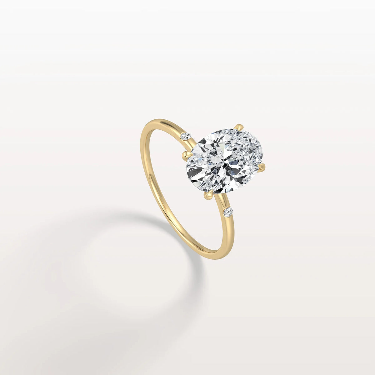 2CT Oval Lab Grown Diamond Hidden Halo Engagement Ring - Rings