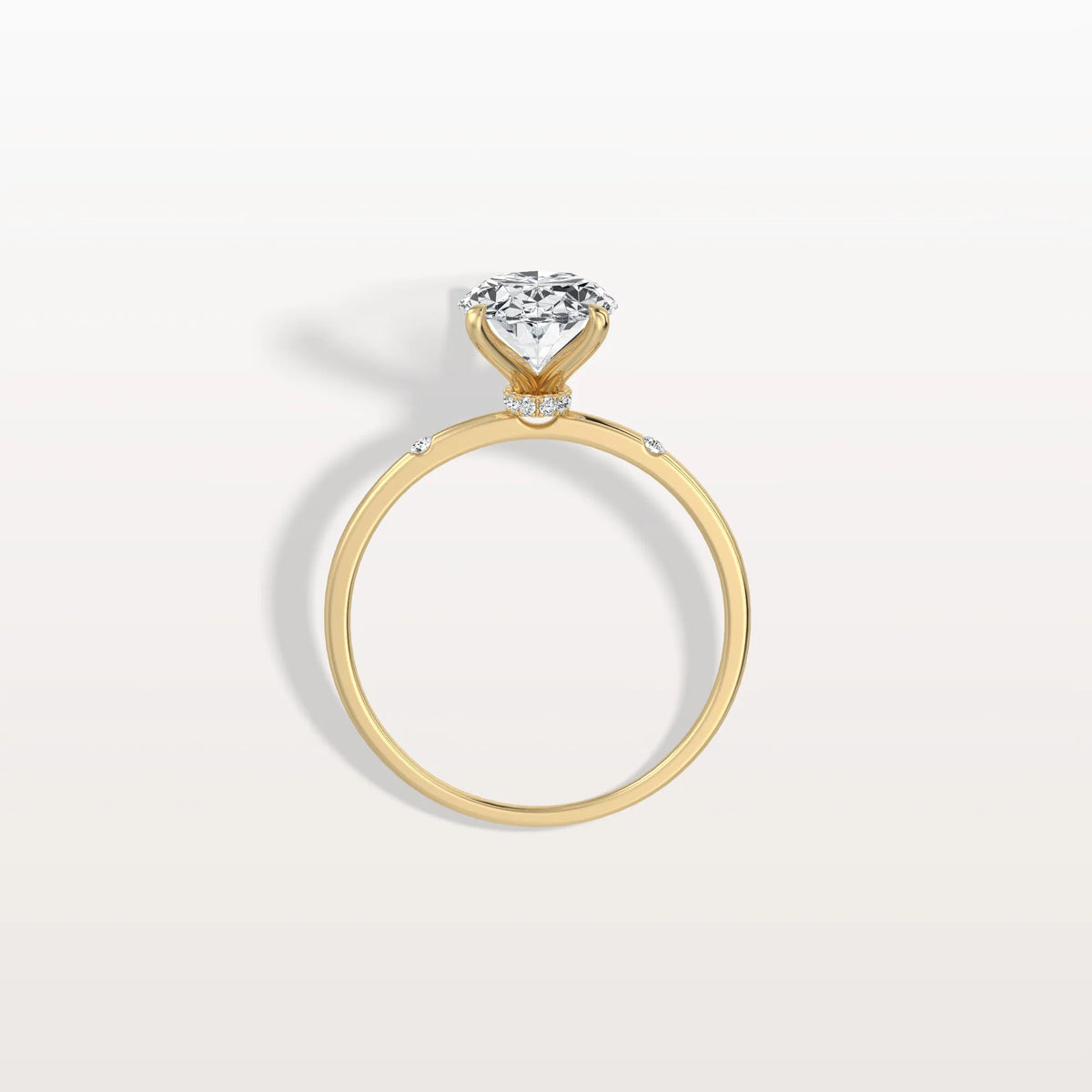 2CT Oval Lab Grown Diamond Hidden Halo Engagement Ring - Rings