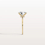 2CT Oval Lab Grown Diamond Hidden Halo Engagement Ring - Rings