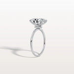 3CT Oval Lab Grown Diamond Hidden Halo Engagement Ring - Rings