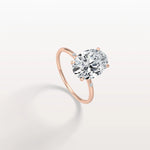 3CT Oval Lab Grown Diamond Hidden Halo Engagement Ring - Rings