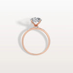 3CT Oval Lab Grown Diamond Hidden Halo Engagement Ring - Rings