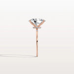 3CT Oval Lab Grown Diamond Hidden Halo Engagement Ring - Rings