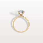 3CT Oval Lab Grown Diamond Hidden Halo Engagement Ring - Rings