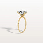 3CT Oval Lab Grown Diamond Hidden Halo Engagement Ring - Rings