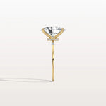 3CT Oval Lab Grown Diamond Hidden Halo Engagement Ring - Rings