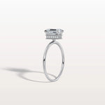 1CT Emerald Cut Lab Grown Diamond Engagement Ring - Rings